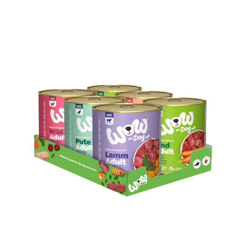 6 latas x 800 g Wow Food Adult lata para cães,  Imagem número 1 6 latas x 800 g Wow Food Adult lata para cães, , large Imagem número 1