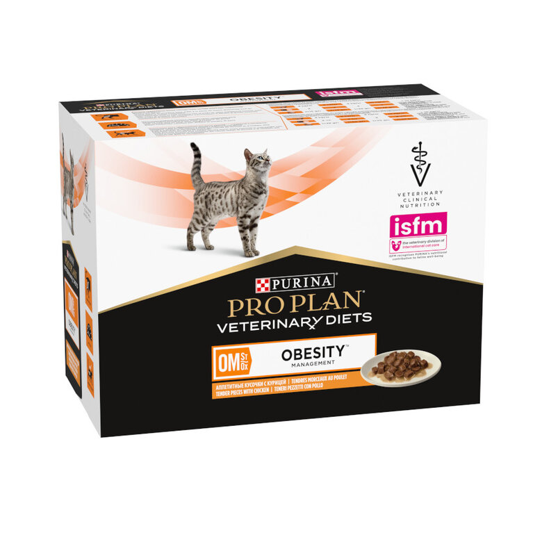 10 uds. x 85 g Purina Pro Plan Veterinary Diets Obesity Alimento húmido de frango em saqueta para gatos ,  Imagem número 1 10 uds. x 85 g Purina Pro Plan Veterinary Diets Obesity Alimento húmido de frango em saqueta para gatos , , large Imagem número 1