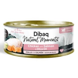 Dibaq Natural Moments Comida H&uacute;mida de Frango com Salm&atilde;o para gatinhos