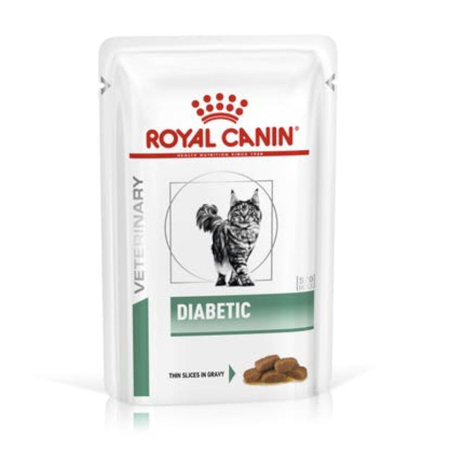 12 saquetas x 85 g Royal Canin Veterinary Diet Diabetic saqueta para gatos, , large Imagem n&uacute;mero 1
