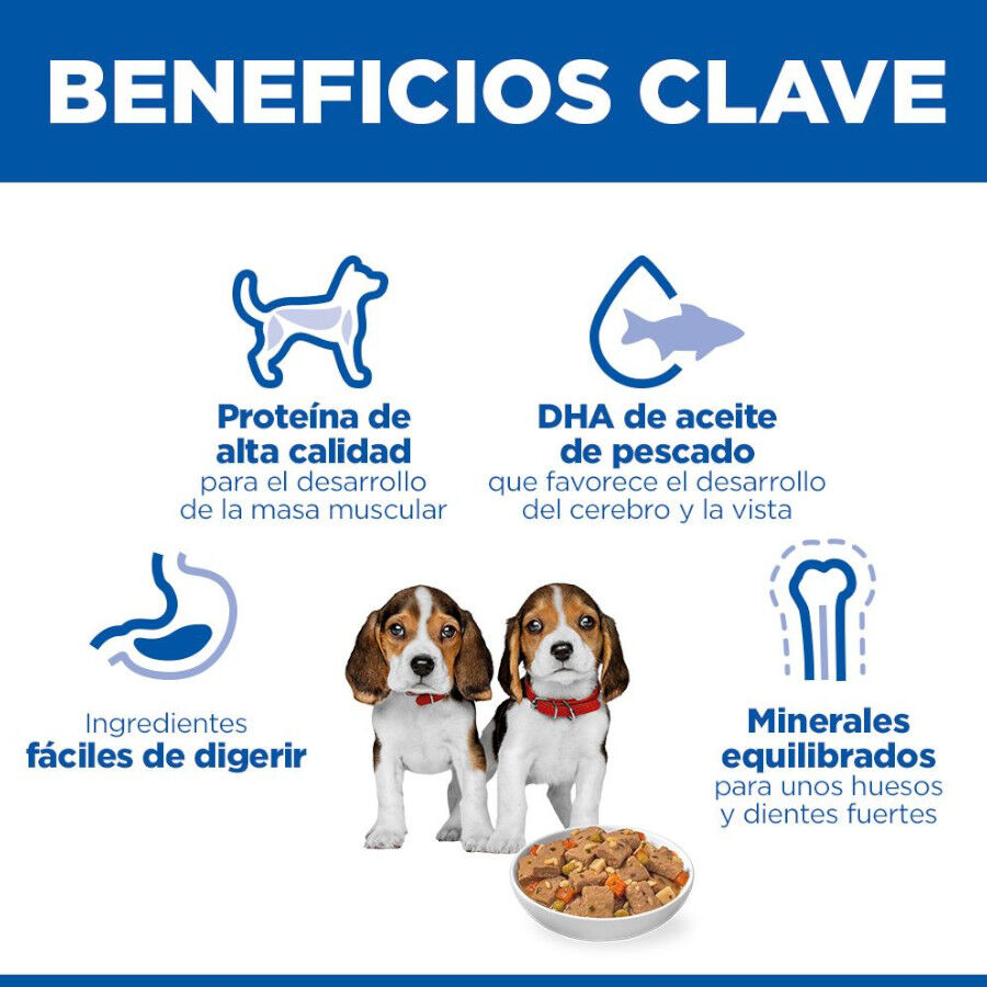 363 g  Hill's Science Plan Puppy Estufado com frango e legumes Lata para c&atilde;es, , large Imagem n&uacute;mero 4