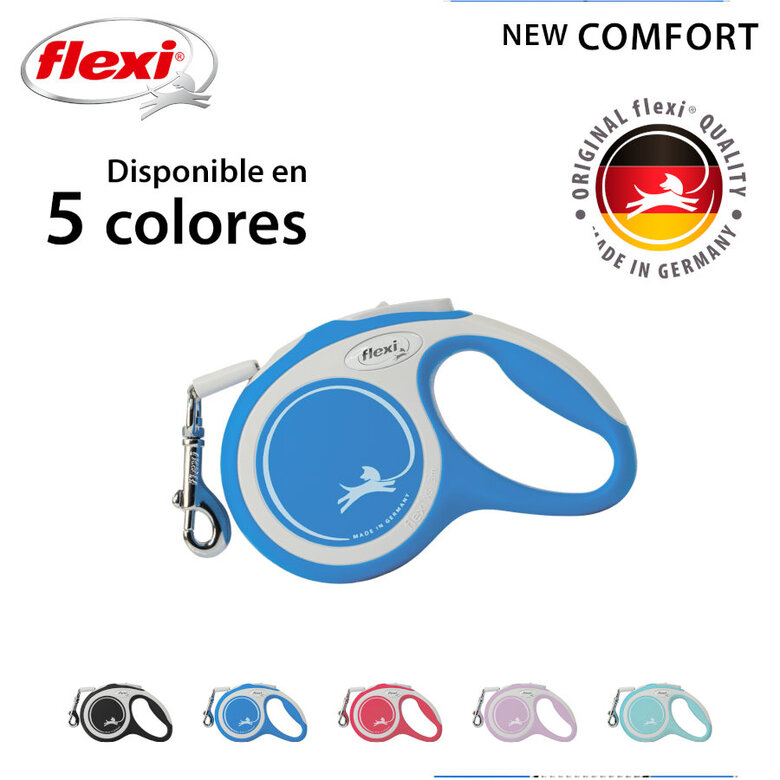 Flexi Correia New Comfort Trela extensível azul escura para cães, , large image number null