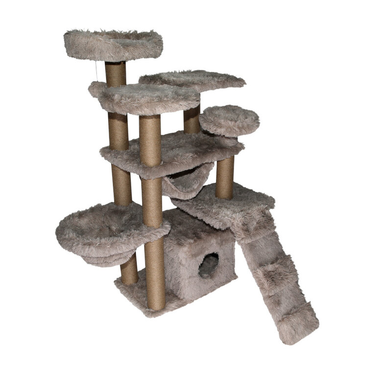 Catshion Luna Árvore Arranhador com Gruta Bege para gatos, , large image number null