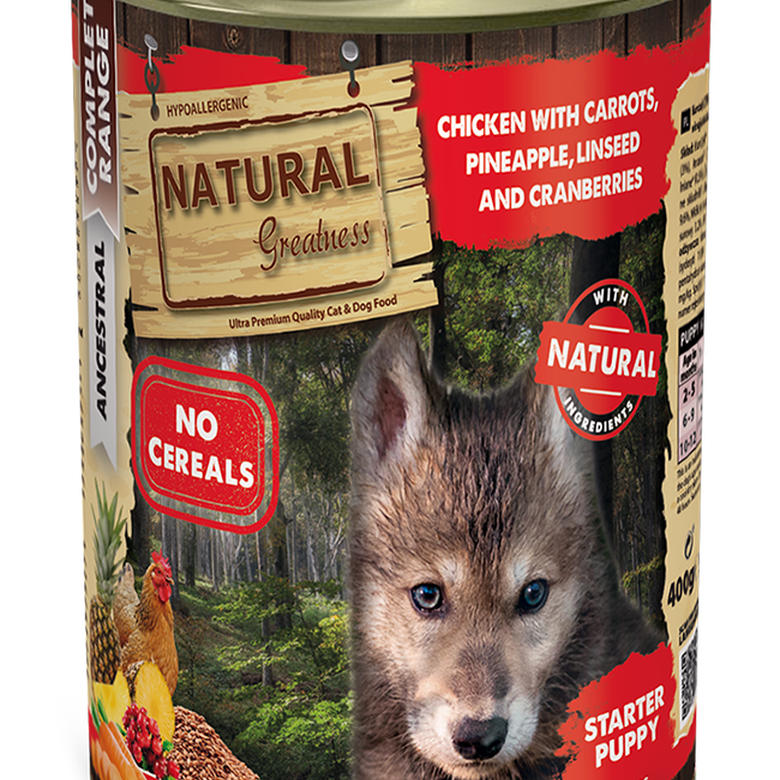 Natural Greatness Complet Range Ancestral Frango com Cenoura e Ananás patê em lata para cães , , large image number null