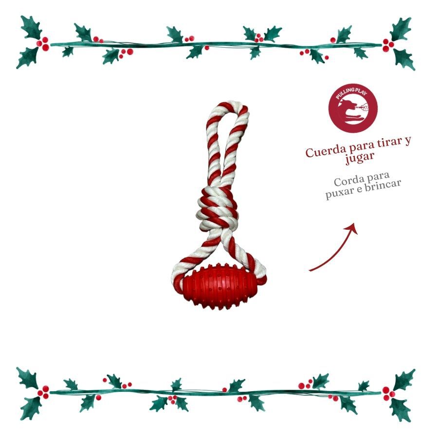 Wonder Christmas Osso com Corda Brinquedo para c&atilde;es, , large Imagem n&uacute;mero 4