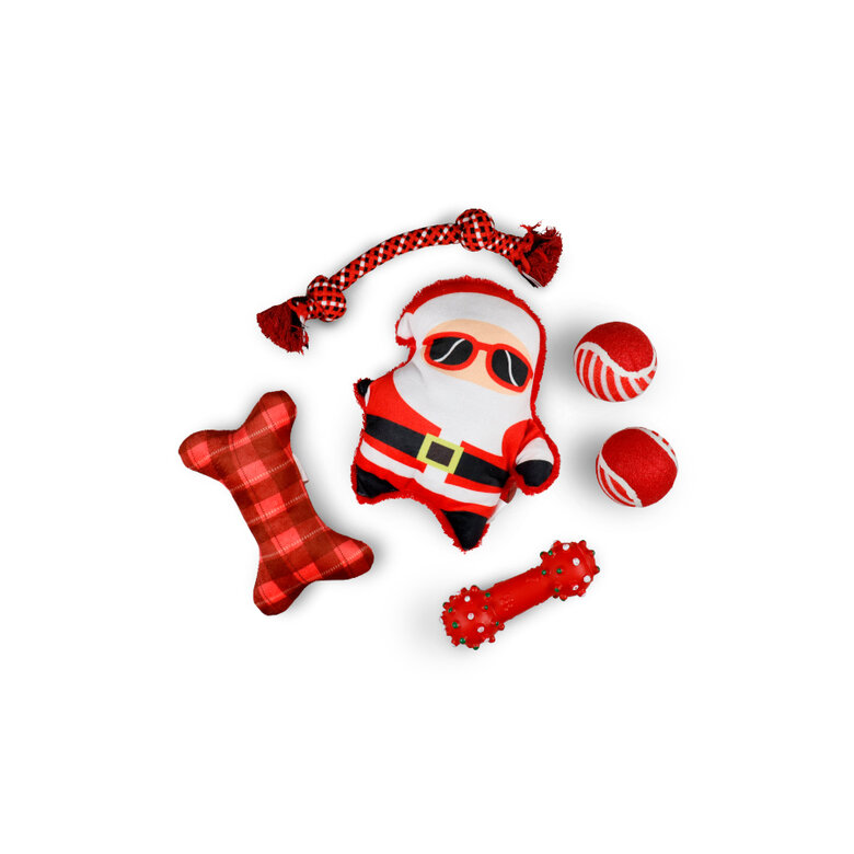 Wonder Christmas Pai Natal Rock Set de brinquedos para cães,  Imagem número 2 Wonder Christmas Pai Natal Rock Set de brinquedos para cães, , large Imagem número 2