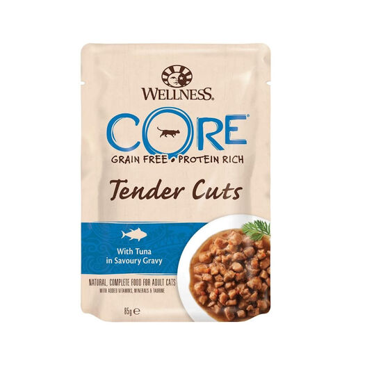 Wellness Core Tender Cuts atum em molho saquetas para gatos, , large image number null