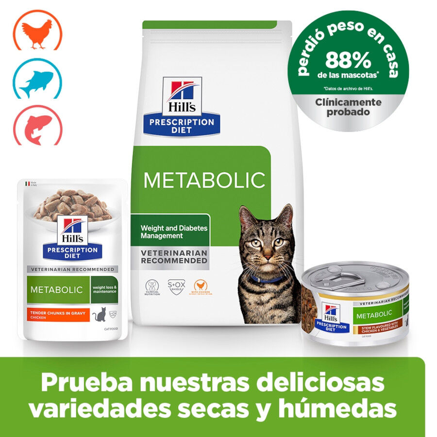 12 saquetas x 85 g Hill's Prescription Diet Metabolic Feline Saquetas - Multipack, , large Imagem n&uacute;mero 15