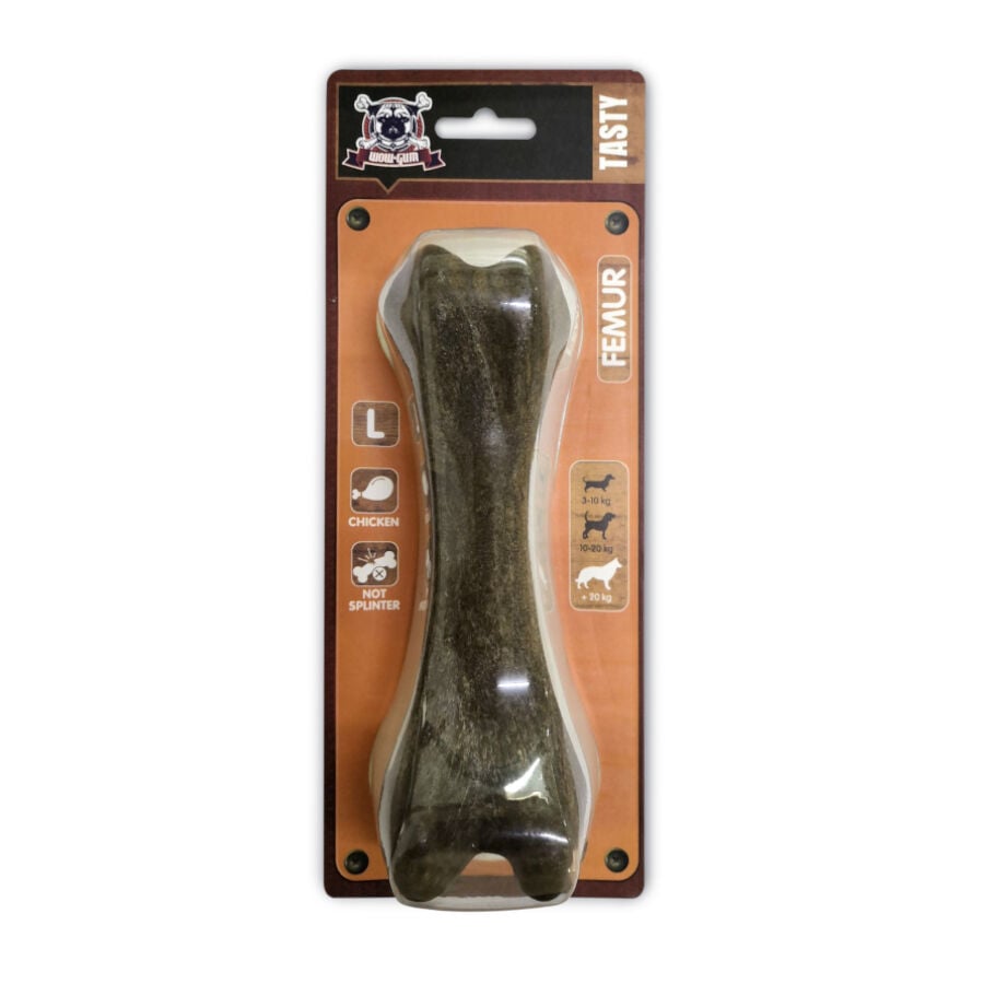 Wow Gum Tasty Osso F&eacute;mur Frango para c&atilde;es, , large Imagem n&uacute;mero 1