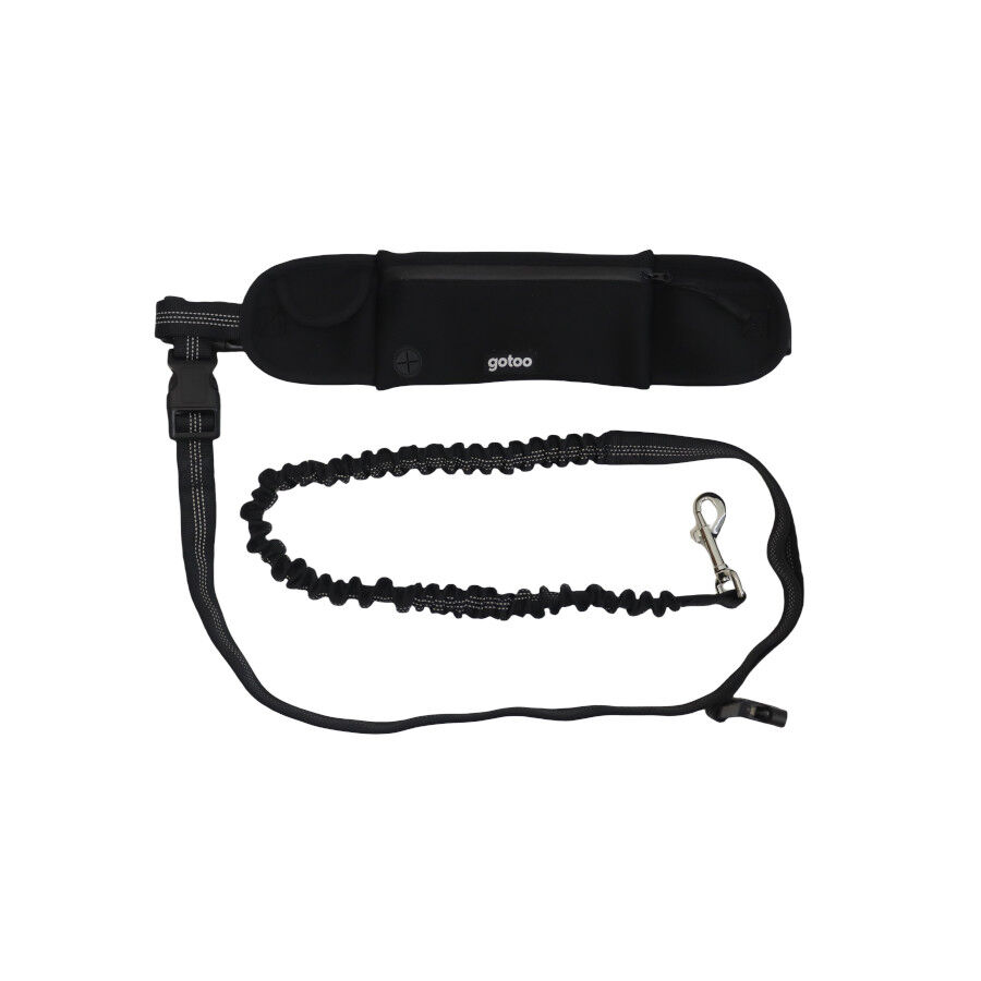 Gotoo Trela m&atilde;os livres preta para c&atilde;es, , large Imagem n&uacute;mero 1