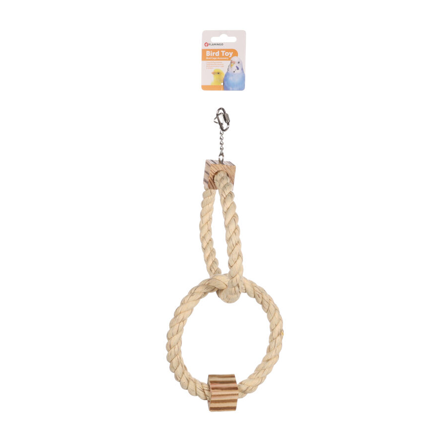 Flamingo Anel com brinquedo de cord&atilde;o para periquitos&nbsp;, , large Imagem n&uacute;mero 2