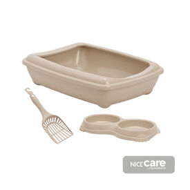 Nice Care Kit de iniciação bege para gatos