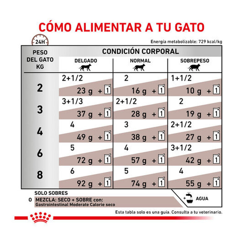 12 saquetas x 85 g Royal Canin Veterinary Gastrointestinal Moderate Calorie saqueta para gatos ,  Imagem número 6 12 saquetas x 85 g Royal Canin Veterinary Gastrointestinal Moderate Calorie saqueta para gatos , , large Imagem número 6