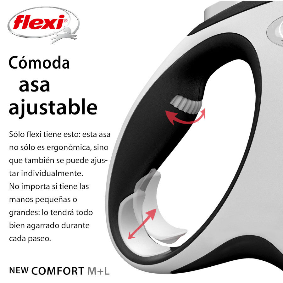 Flexi New Comfort Trela extens&iacute;vel cinza para c&atilde;es, , large Imagem n&uacute;mero 4