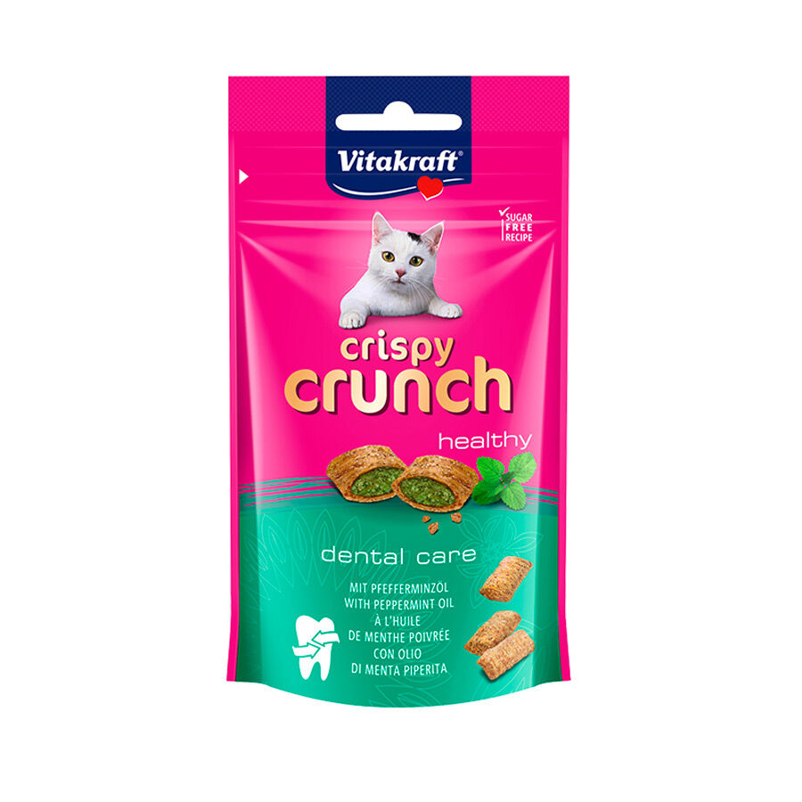 60 g Vitakraft Snacks Dent&aacute;rios Crispy Crunch para gatos, , large Imagem n&uacute;mero 1