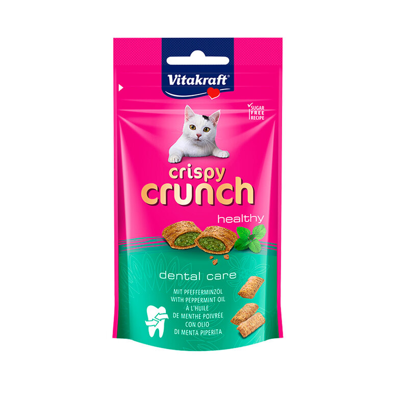 60 g Vitakraft Snacks Dentários Crispy Crunch para gatos,  Imagem número 1 60 g Vitakraft Snacks Dentários Crispy Crunch para gatos, , large Imagem número 1