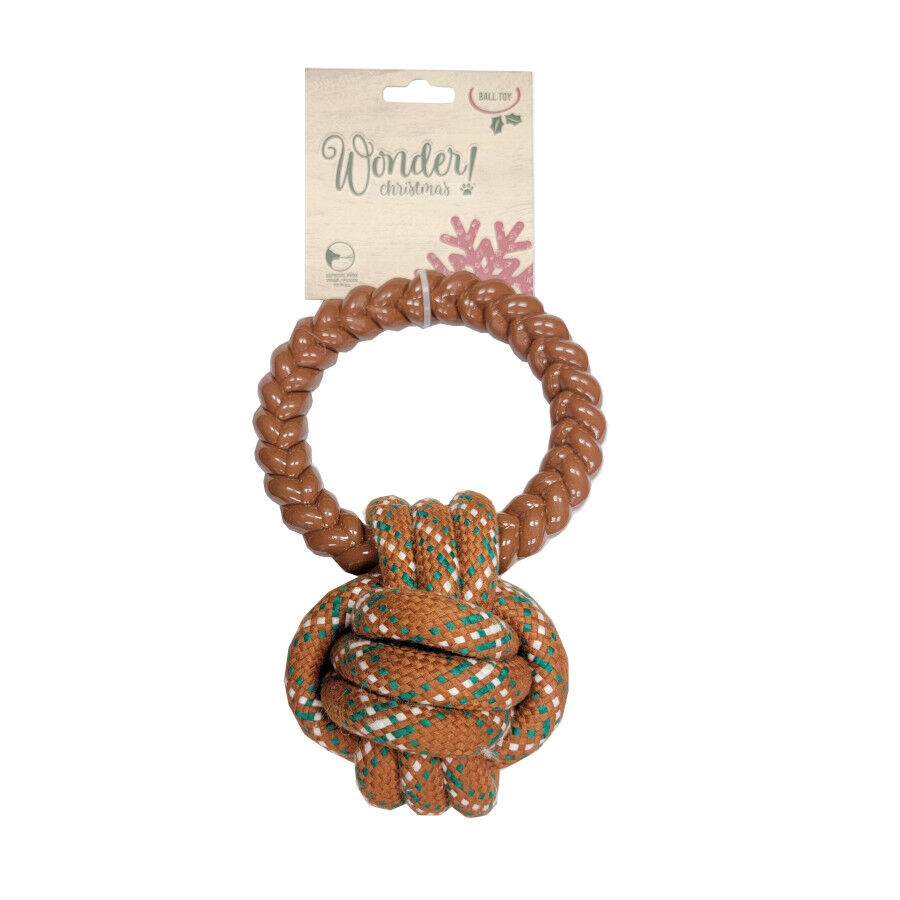Wonder Christmas Bola com Corda e Mordedor Natal&iacute;cio para C&atilde;es, , large Imagem n&uacute;mero 6