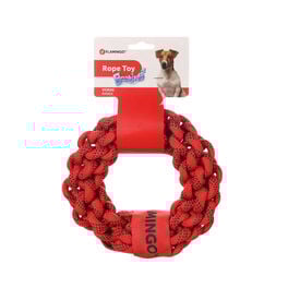 Flamingo Vokas Anel de Corda Vermelho para cães 
