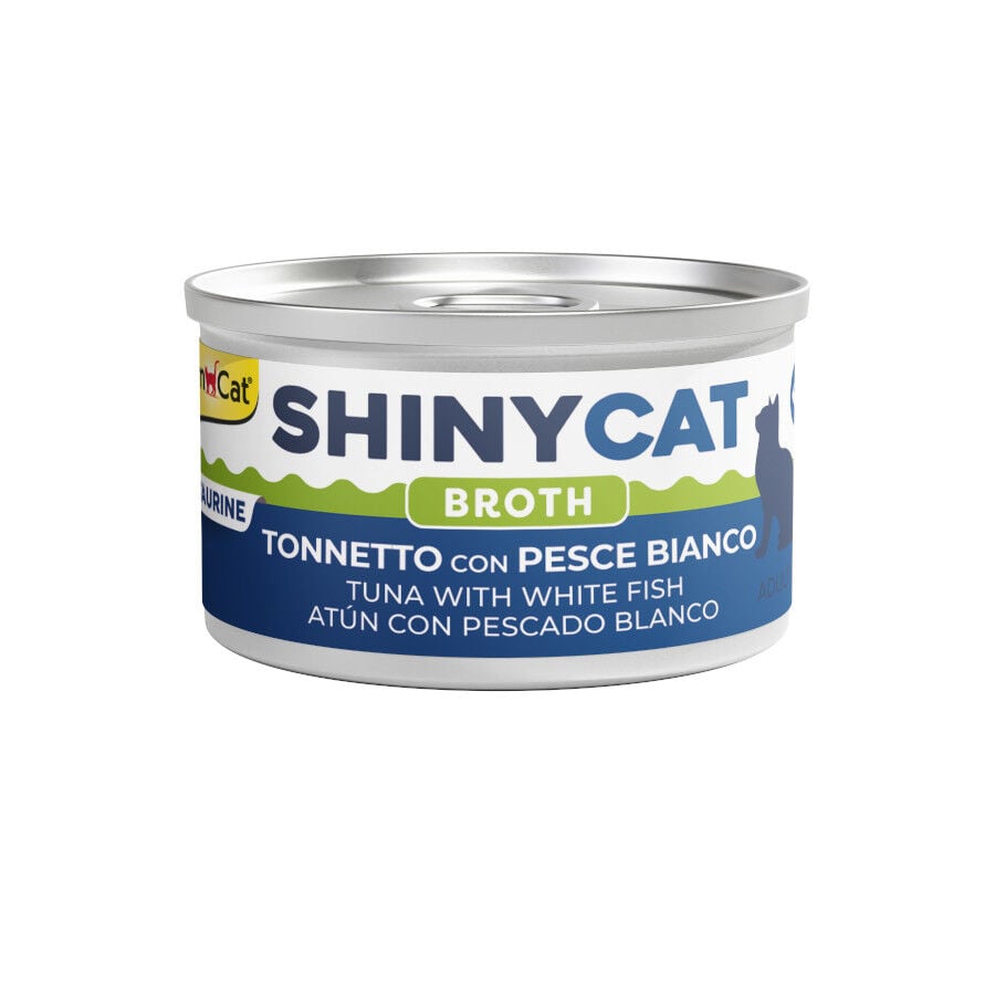 70 g GimCat Comida h&uacute;mida de Atum e Peixe Branco em Caldo Lata para gatos, , large Imagem n&uacute;mero 1