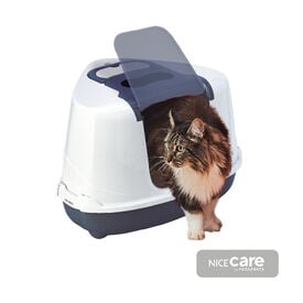 Nice Care Caixa de areia Flip Corner azul para Gatos,  Nice Care Caixa de areia Flip Corner azul para Gatos