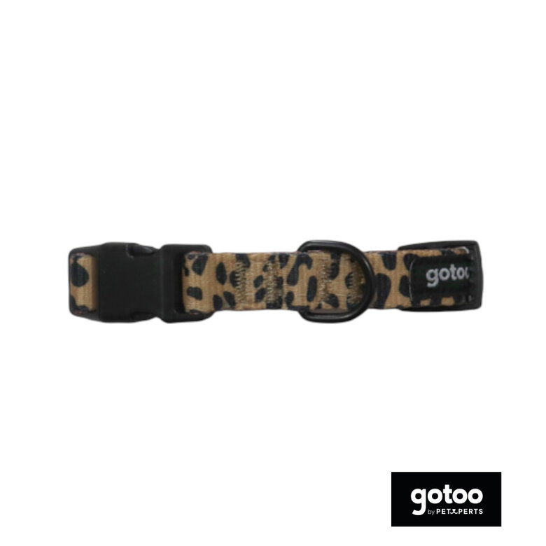 Gotoo Coleira estampada leopardo castanha para cães,  Imagem número 2 Gotoo Coleira estampada leopardo castanha para cães, , large Imagem número 2