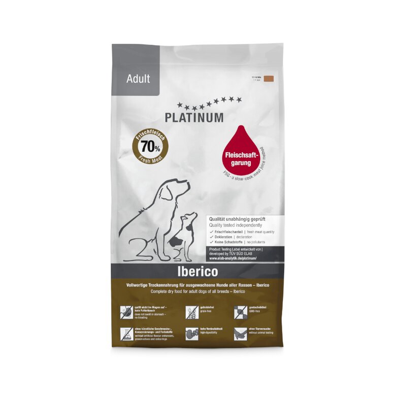 2 x 5 kg Platinum Adult Ibérico ração para cães Pack poupança!,  Imagem número 1 2 x 5 kg Platinum Adult Ibérico ração para cães Pack poupança!, , large Imagem número 1