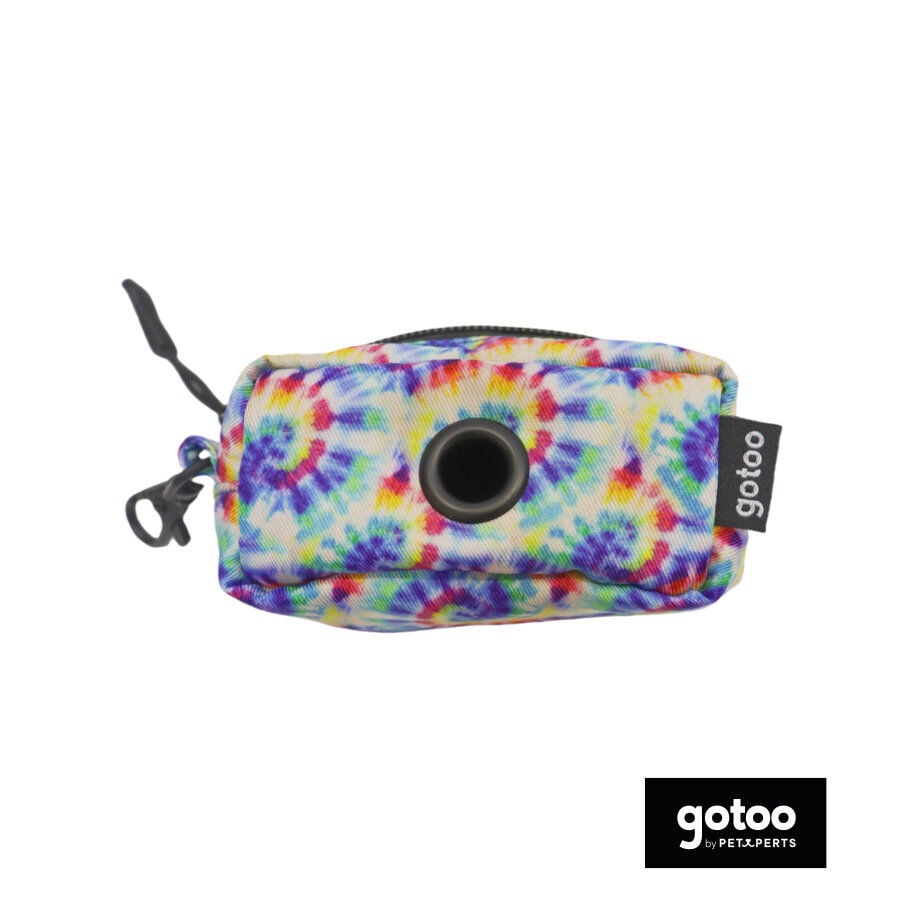 Gotoo Porta-sacos de tela tie-dye azul para c&atilde;es, , large Imagem n&uacute;mero 2