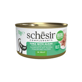 Schesir Atum com Algas Marinhas em Gelatina lata para gatos