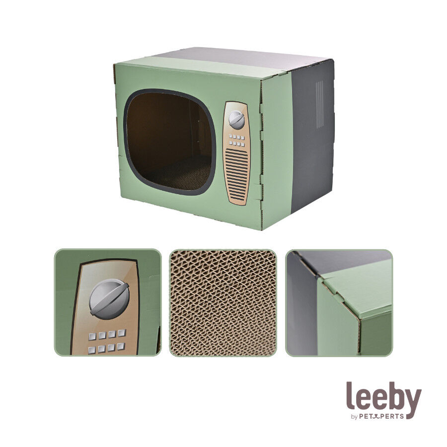 Leeby Tommy TV cama nido com arranhador de cart&atilde;o para gatos, , large Imagem n&uacute;mero 6
