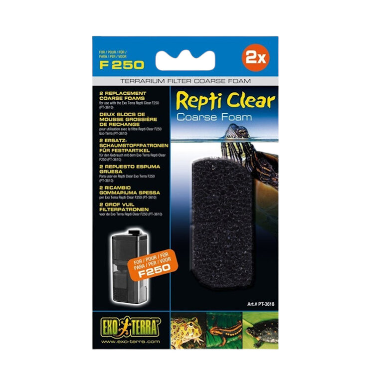 Exo Terra Esponja de Recarga filtro Reptil Clear F250 para terrários ,  Imagem número 1 Exo Terra Esponja de Recarga filtro Reptil Clear F250 para terrários , , large Imagem número 1