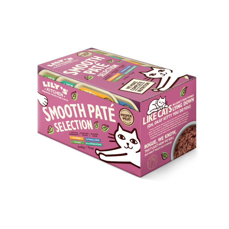 8 terrinas x 85 g Lily's Kitchen Feline Smooth Selection patê terrinas - Multipack,  Imagem número 2 8 terrinas x 85 g Lily's Kitchen Feline Smooth Selection patê terrinas - Multipack, , large Imagem número 2