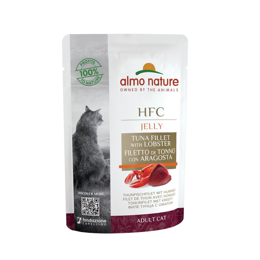 55 g Almo Nature HFC Atum com Lagosta em Sach&ecirc; de Gelatina para Gatos, , large Imagem n&uacute;mero 1