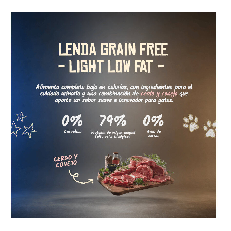 5 Kg Lenda Grain Free Light Ra&ccedil;&atilde;o de Coelho e Porco para gatos, , large Imagem n&uacute;mero 4