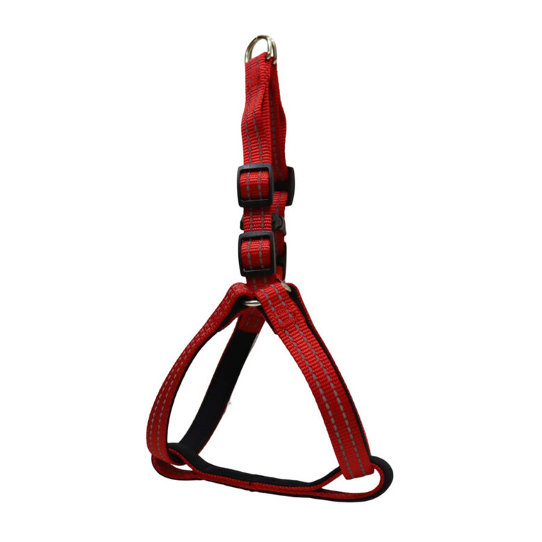 Gotoo Peitoral vermelho de nylon refletor para cães,  Imagem número 1 Gotoo Peitoral vermelho de nylon refletor para cães, , large Imagem número 1