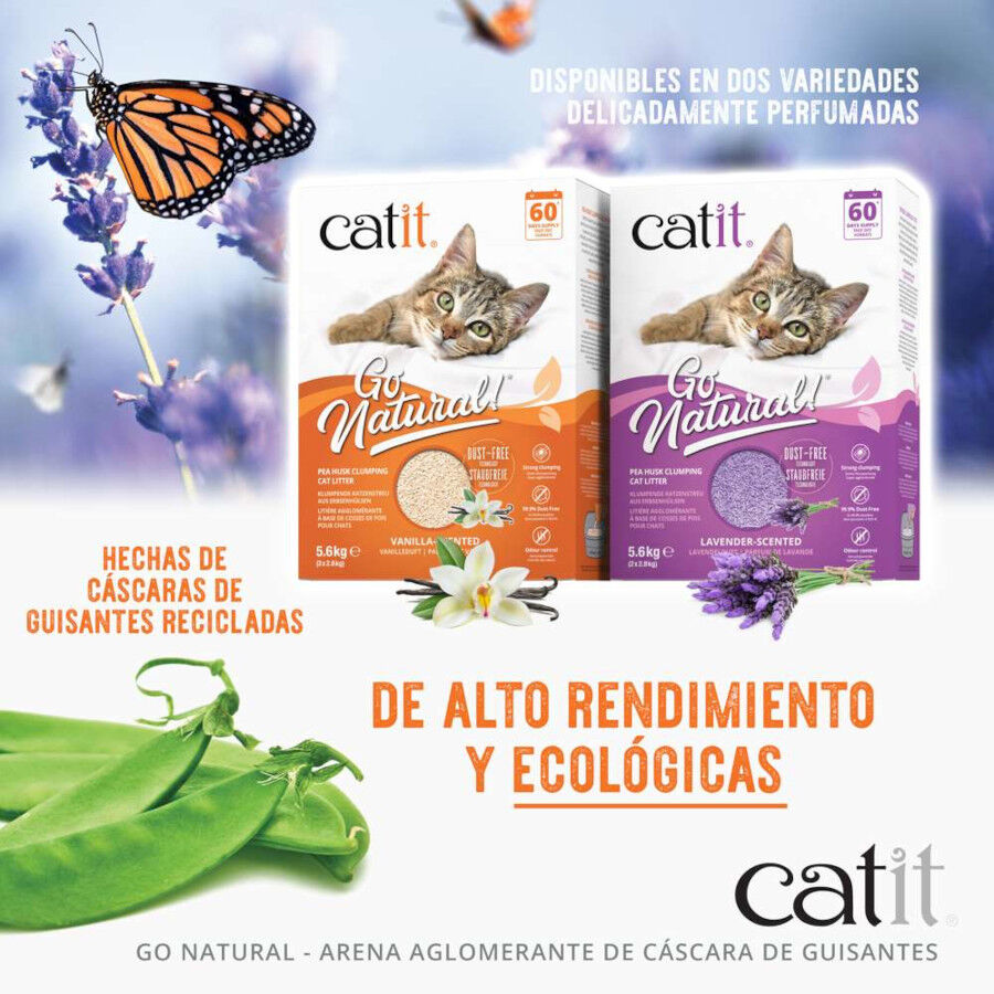 Catit Go Natura! Areia com casca de ervilha com aroma a lavanda para gatos, , large Imagem n&uacute;mero 4