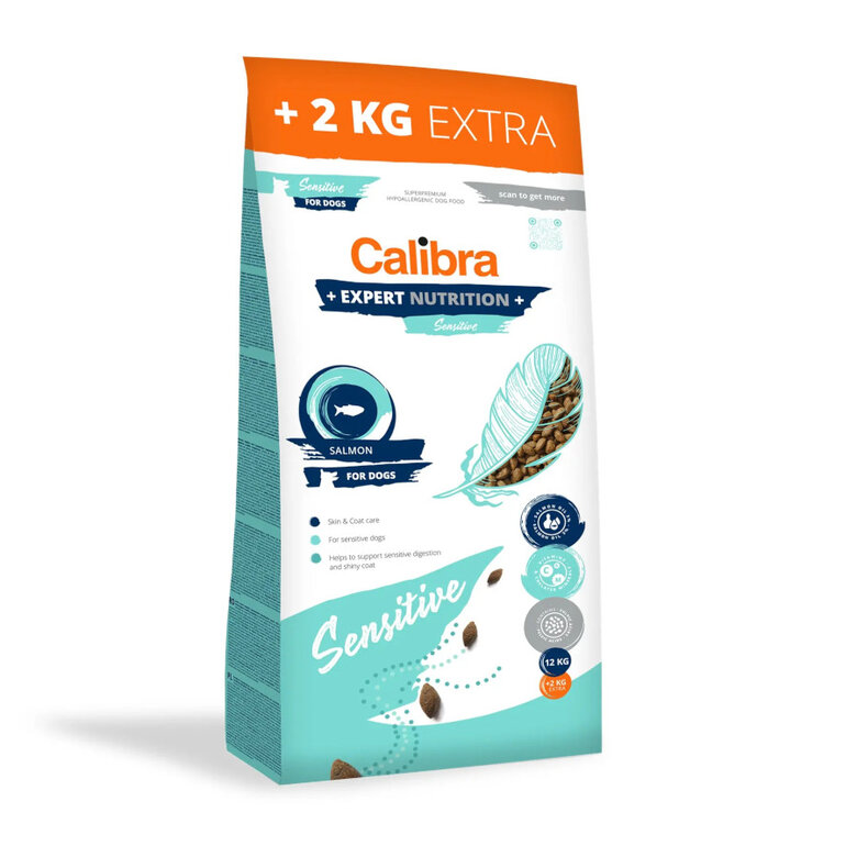 14 kg (12 + 2 kg grátis!) Calibra Expert Nutrition Sensitive Ração de salmão para cães,  Imagem número 1 14 kg (12 + 2 kg grátis!) Calibra Expert Nutrition Sensitive Ração de salmão para cães, , large Imagem número 1