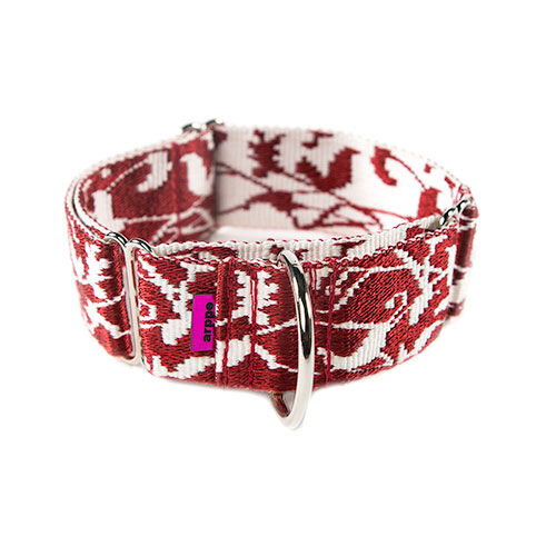 Jacquard collar de adiestramiento para perros rojo Imagem n&uacute;mero 1