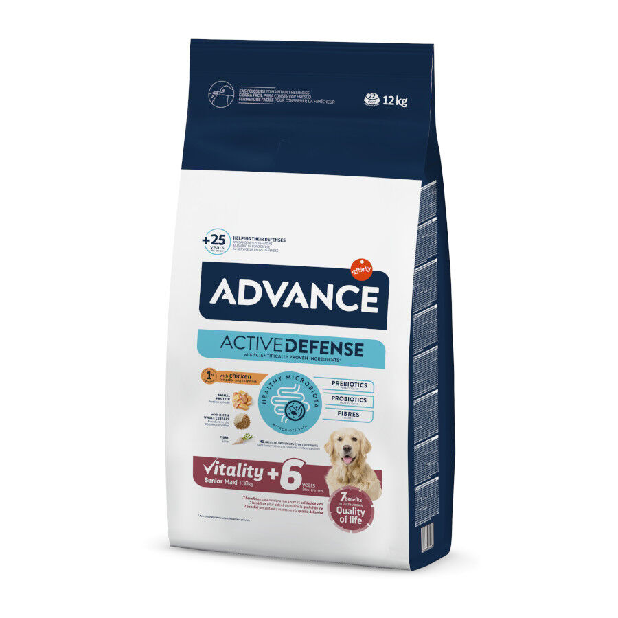 12 kg Advance Active Defense Maxi Senior Vitality Ra&ccedil;&atilde;o de frango e arroz para c&atilde;es, , large Imagem n&uacute;mero 1
