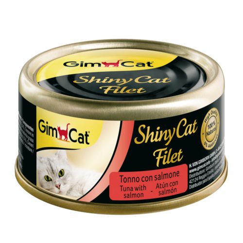 70 g Gimcat Shiny Filet atum com salm&atilde;o lata para gatos, , large Imagem n&uacute;mero 1