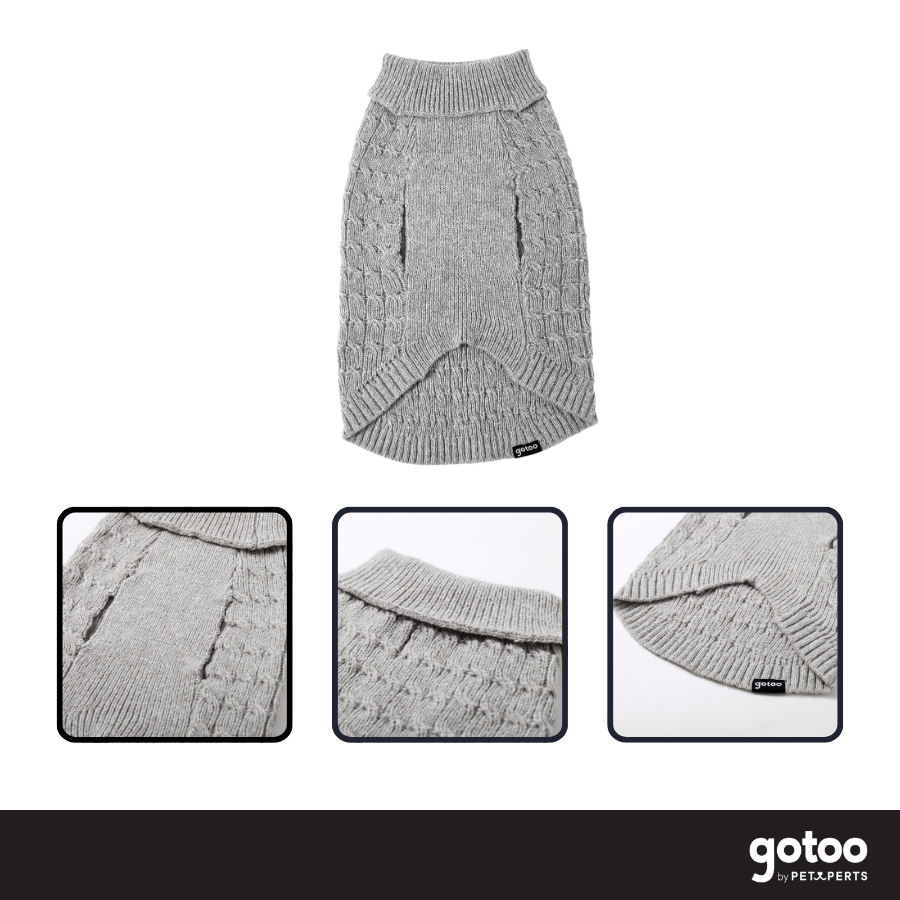 Gotoo Camisola de Malha Cinzenta para c&atilde;es, , large Imagem n&uacute;mero 3