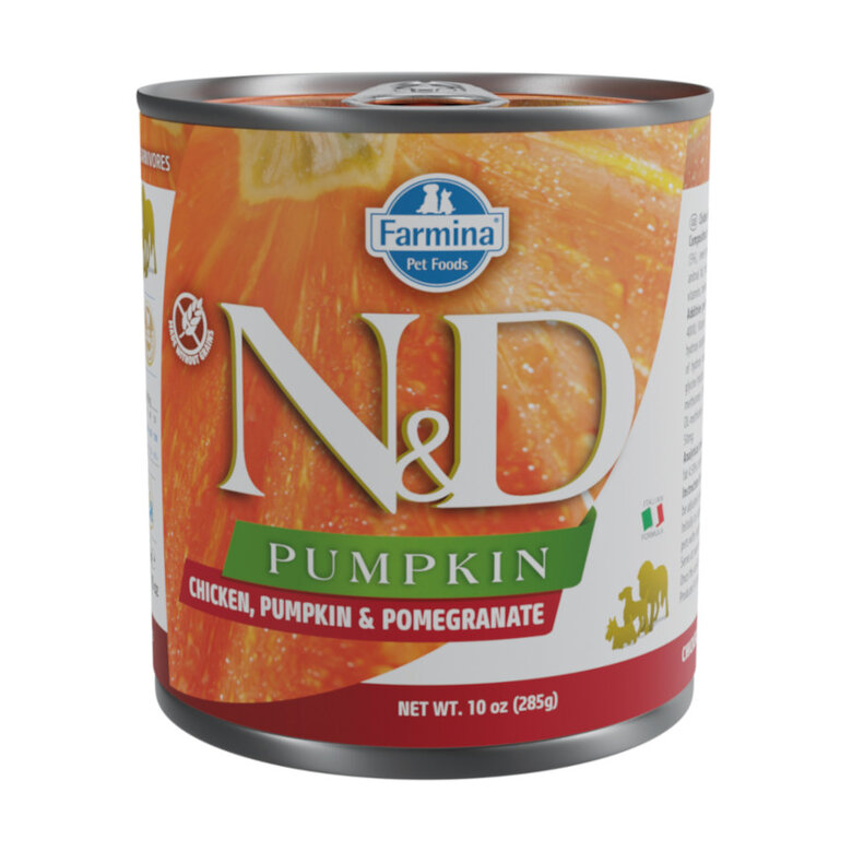 285 g Farmina N&D lata de frango, abóbora e romã para cães,  Imagem número 1 285 g Farmina N&D lata de frango, abóbora e romã para cães, , large Imagem número 1