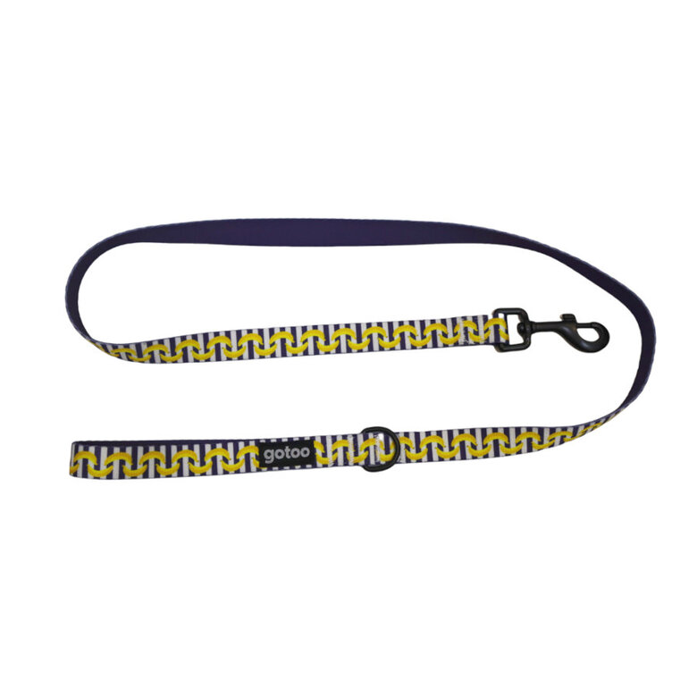 Gotoo Trela estampada azul-marinho com bananas para cães,  Imagem número 1 Gotoo Trela estampada azul-marinho com bananas para cães, , large Imagem número 1