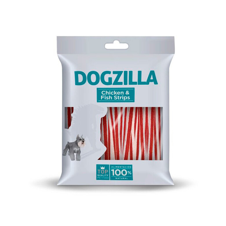 100 g Dogzilla Tiras de frango e peixe para cães,  Imagem número 1 100 g Dogzilla Tiras de frango e peixe para cães, , large Imagem número 1