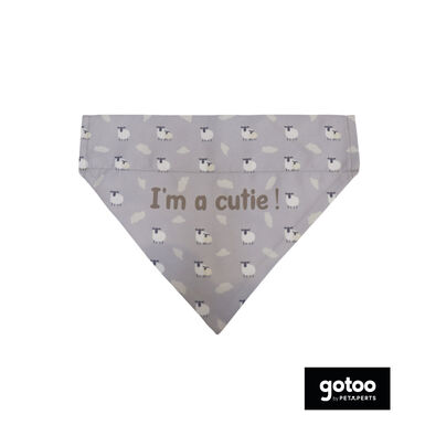 Gotoo Bandana estampada cinzenta para cães