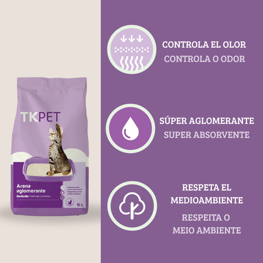 10 L TK-Pet Areia Aglomerante Betonite e Lavanda para gatos, , large Imagem n&uacute;mero 3