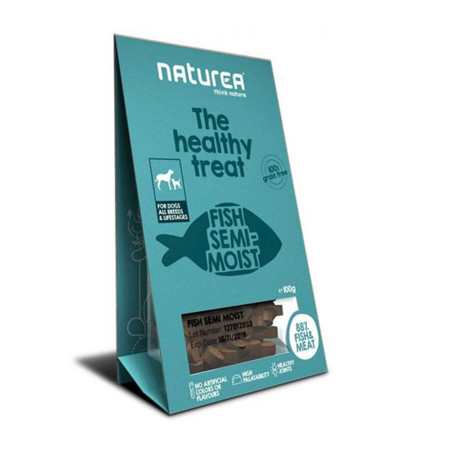 100 g Naturea Think Nature Bocaditos peixe para c&atilde;es, , large Imagem n&uacute;mero 1