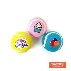 Tootoy! Comfort Happy Birthday Pack de bolas para cães