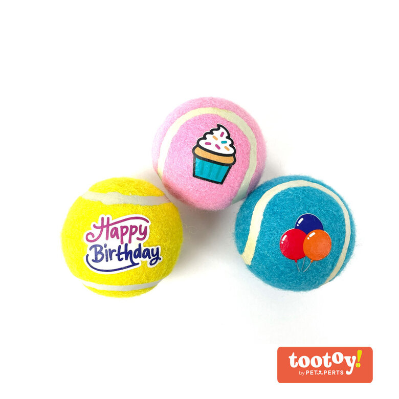 Tootoy! Comfort Happy Birthday Pack de bolas para cães,  Imagem número 1 Tootoy! Comfort Happy Birthday Pack de bolas para cães, , large Imagem número 1