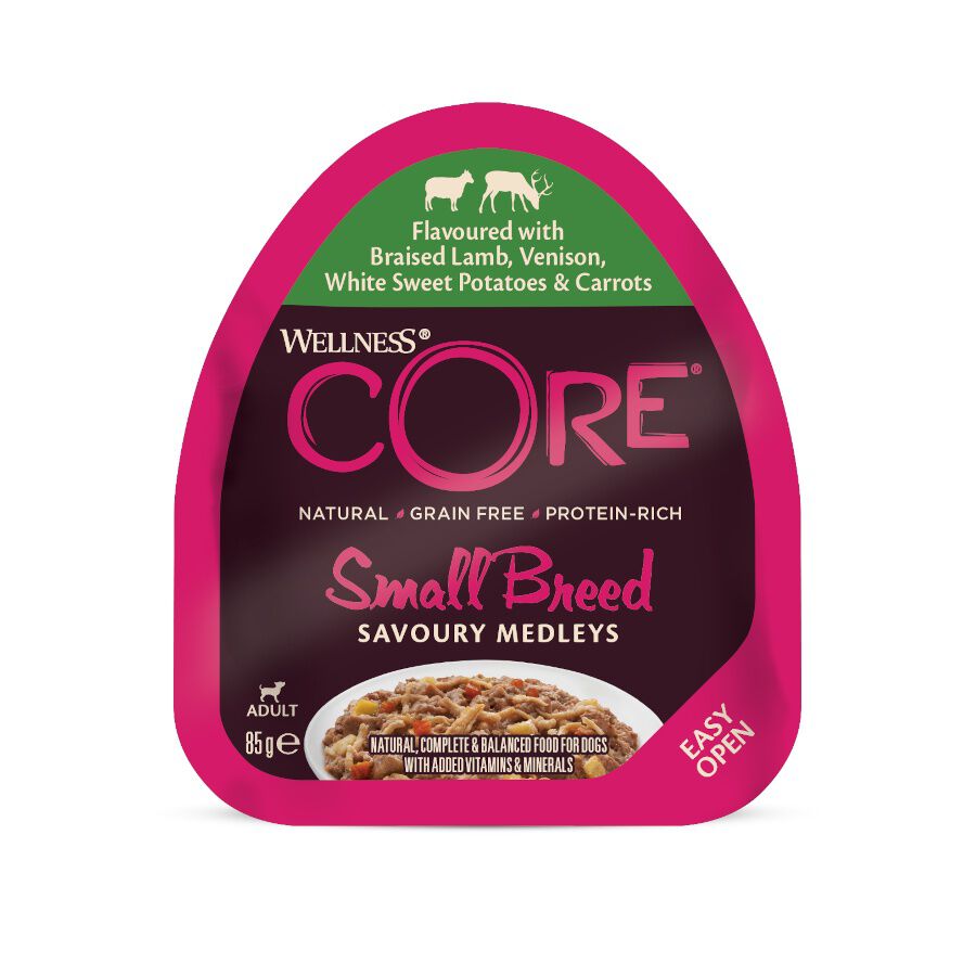 85 g Wellness Core Small Breed Grain Free Cordeiro e Veado terrina para c&atilde;es, , large Imagem n&uacute;mero 1