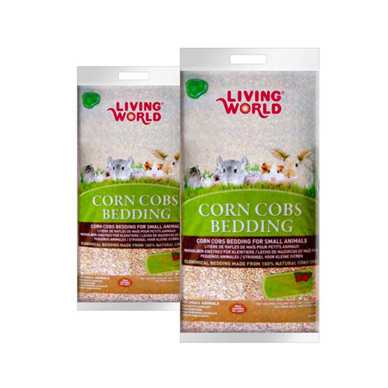 Living World Corn Cobs Bedding Leito para roedores , , large image number null